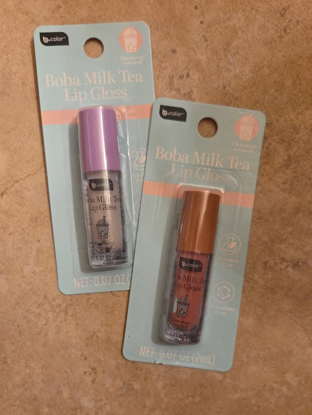 2 Boba Milk Tea Lip Gloss